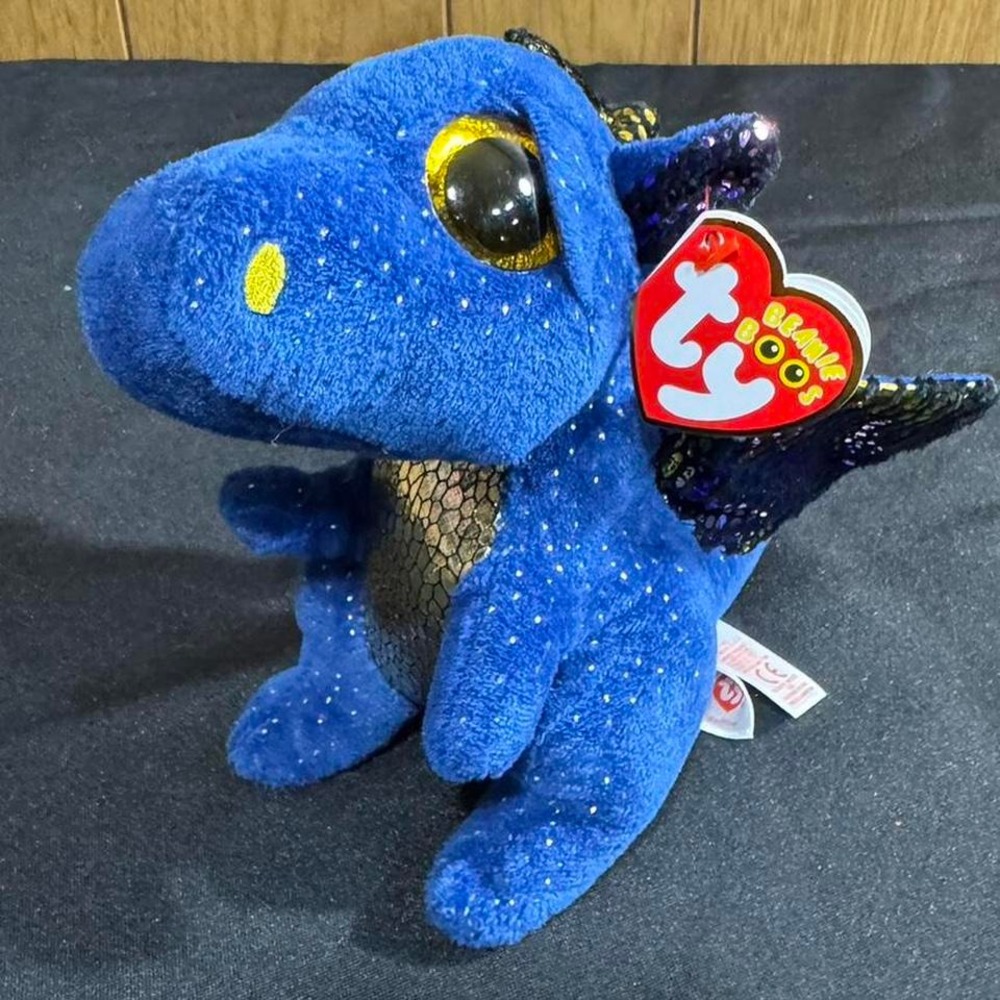 Blue and gold Ty Beanie Boo plush toy NEW